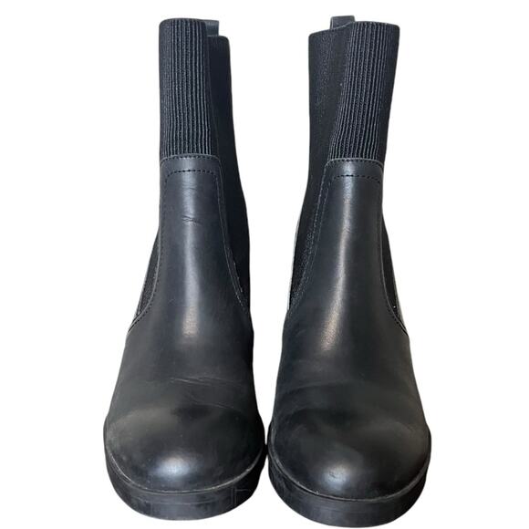 CROWN VINTAGE Adventure Black Leather & Elastic Bootie Women's Size‎ 9 - Picture 2 of 10